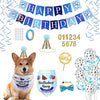 Pet Birthday Celebration Set with Hat Bandana and Bow Tie