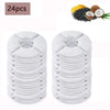 A set of 24 white activated carbon replacement filters stacked in a circular pattern.