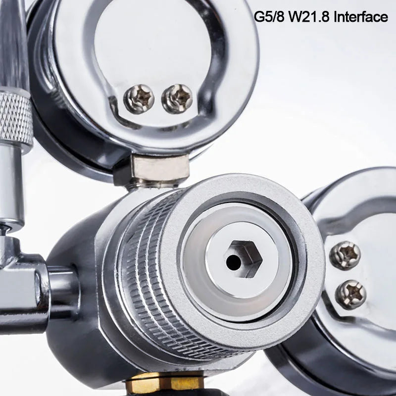Aquarium CO2 Regulator Kit with Solenoid and Dual Gauges