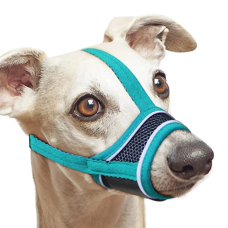 Adjustable Breathable Mesh Dog Muzzle with Reflective Strip