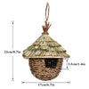 Handwoven Natural Grass Hanging Bird Nest for Small Birds
