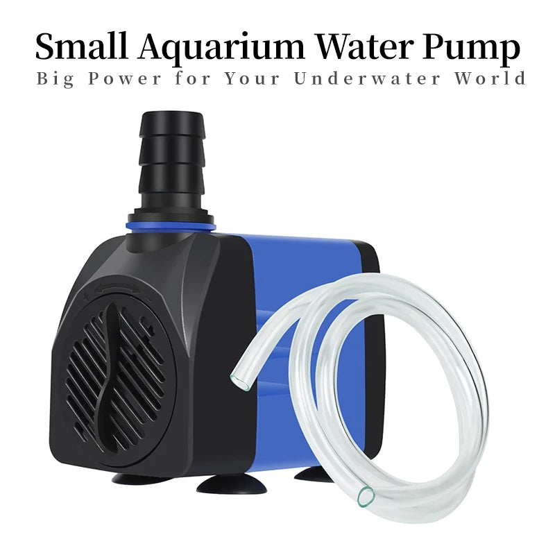 Quiet Mini Submersible Pump for Aquariums, Fountains & Waterfalls
