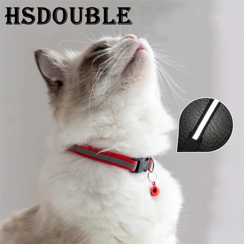 Reflektierende Sicherheits-Halsbänder für Katzen und kleine Hunde (2er-Pack)
