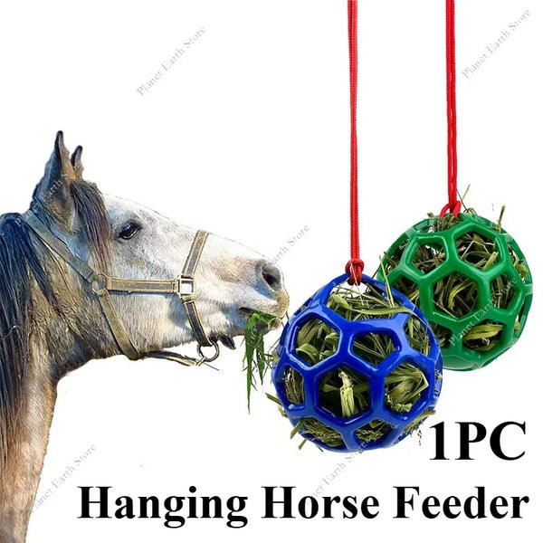 Interaktives hängendes Heufutterball für Pferde und Kleintiere