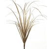 Dried ornamental grass decoration with thin, straw-colored blades.