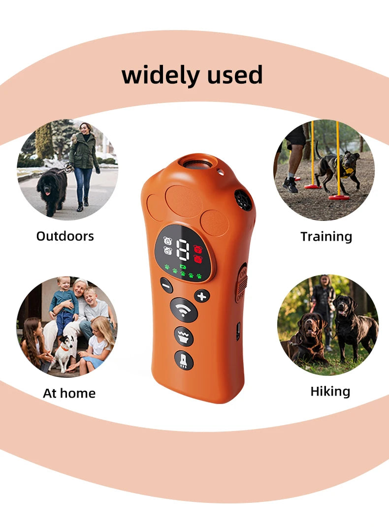 Paw-Shaped Ultrasonic Dog Repeller with Adjustable Frequency Levels and LED Flashlight