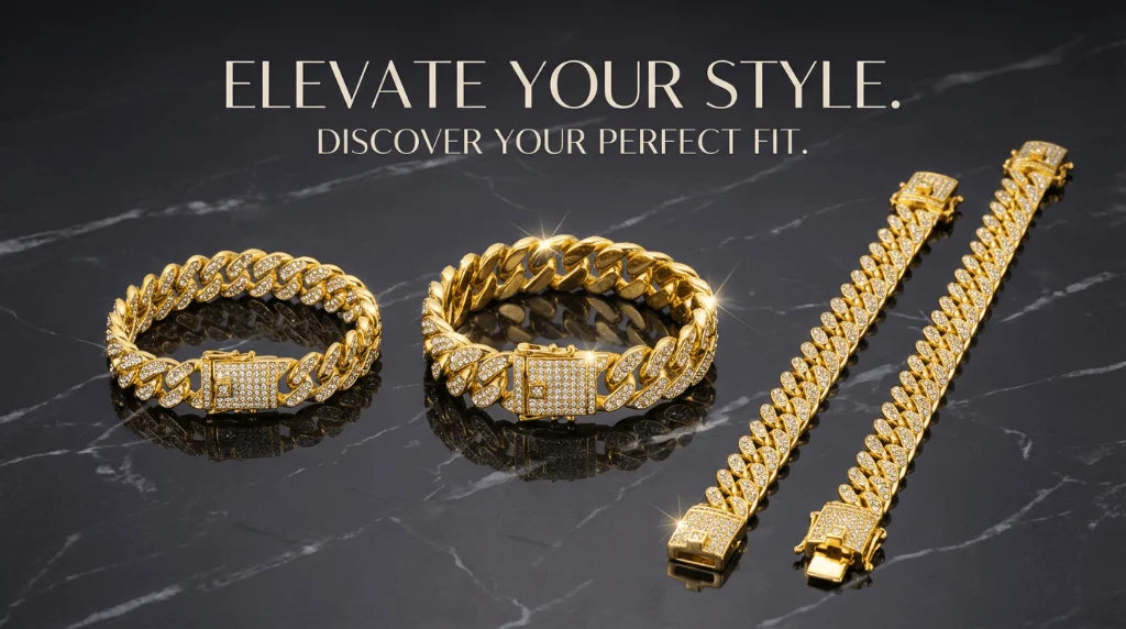 Luxury Gold Stainless Steel Dog Collar with Diamond Inlay