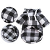 Plaid Fleece Pet Hoodie with Zipper Pocket