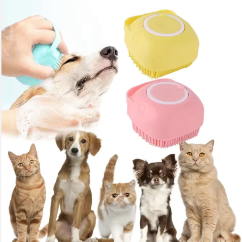 Silicone Pet Bath Massage Glove for Dogs and Cats