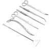 Stainless Steel Aquarium Tool Set with Scissors, Tweezers, and Shovel
