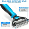 Double-Sided Pet Grooming Comb for Detangling and Shedding
