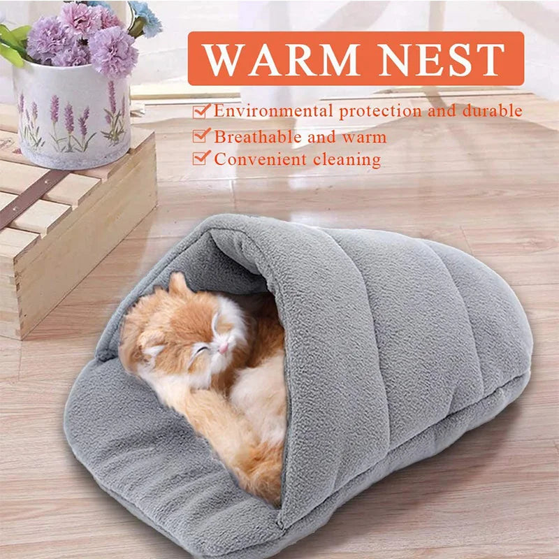 Lit-Tanière en Polaire Doux pour Petits Animaux