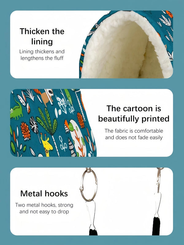 عش عصفور دافئ سرير هاموك للطيور الصغيرة