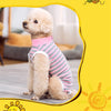 Striped Cotton Dog Recovery Suit for Post-Surgery Protection