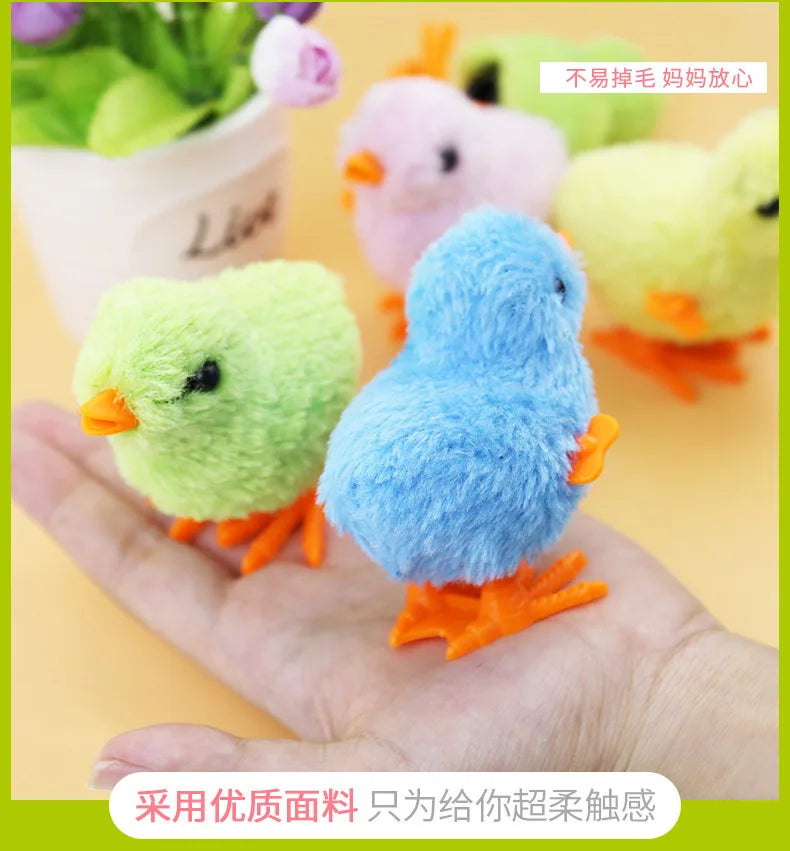 Wind Up Plush Chick Cat Toy - Interactive Cartoon Toy