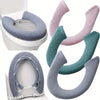 Plush Non-Slip Toilet Seat Cover with Thermal Fleece Lining