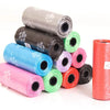 Disposable Dog Waste Bags with Bone-Shaped Dispenser and Leash Clip