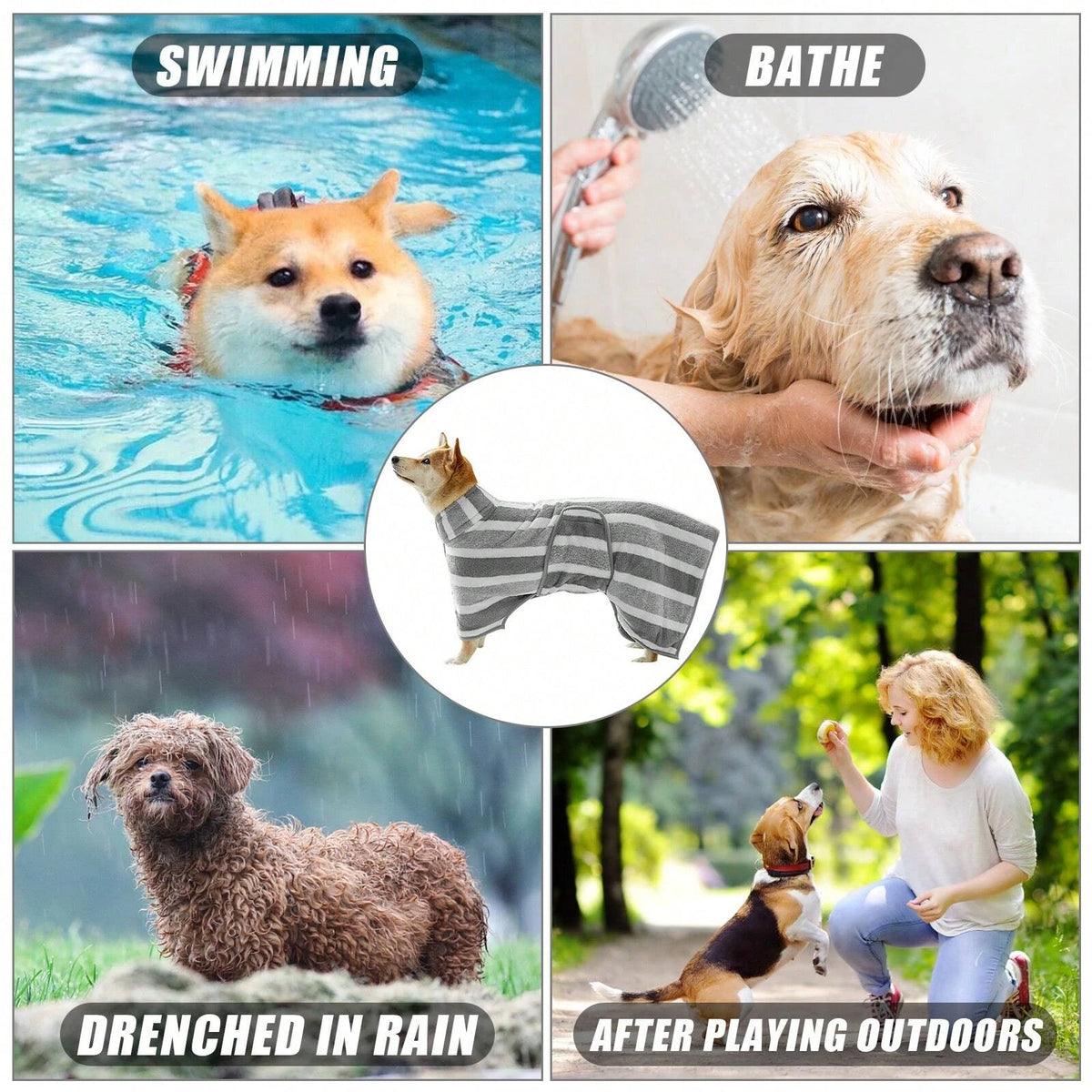 Extra Large Quick-Dry Microfiber Pet Bath Towel