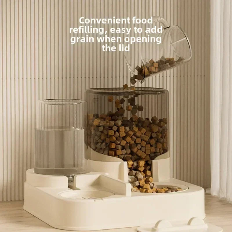 Gravity Pet Feeder and Water Fountain Set