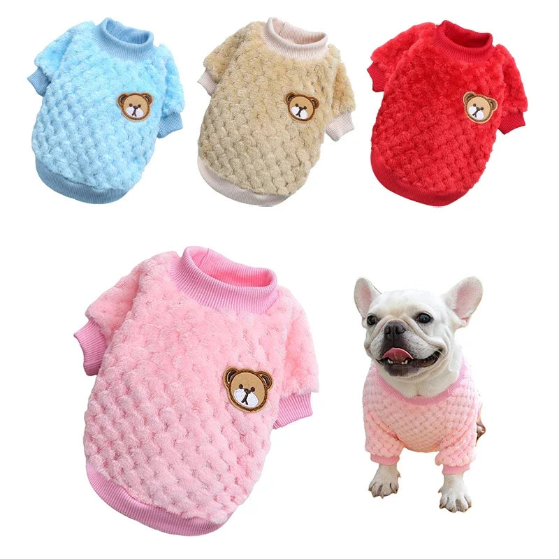 Cozy Fleece Dog Sweater for Small and Medium Breeds