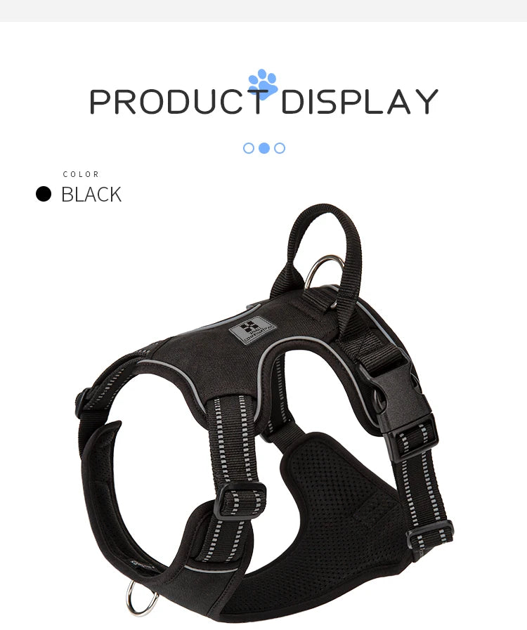 Reflective No-Pull Dog Harness with Quick-Release Buckles