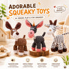 Plush Squeaky Dog Toy Set — 3-Pack for Small & Medium Breeds
