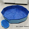 Foldable Dog Bath Tub with Grooming Brush Set