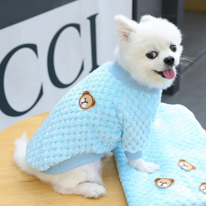 Cozy Fleece Dog Sweater for Small and Medium Breeds