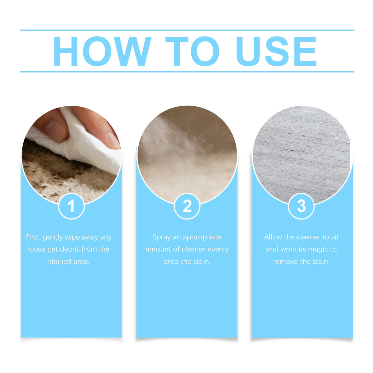 Pet Stain & Odor Remover Spray – Multi-Surface Cleaner for Carpets, Fabric & Furniture