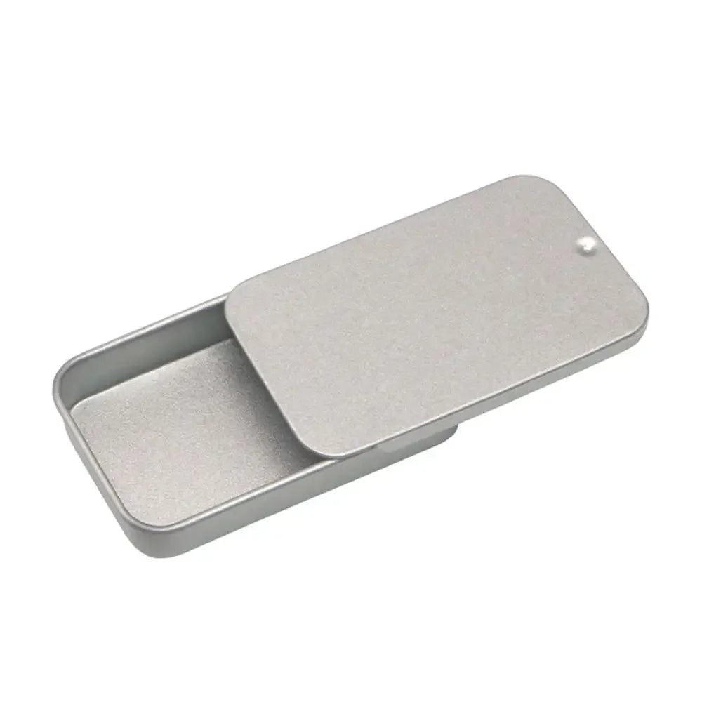 Compact Sliding Tin Box for Pills, Candy, and Small Essentials