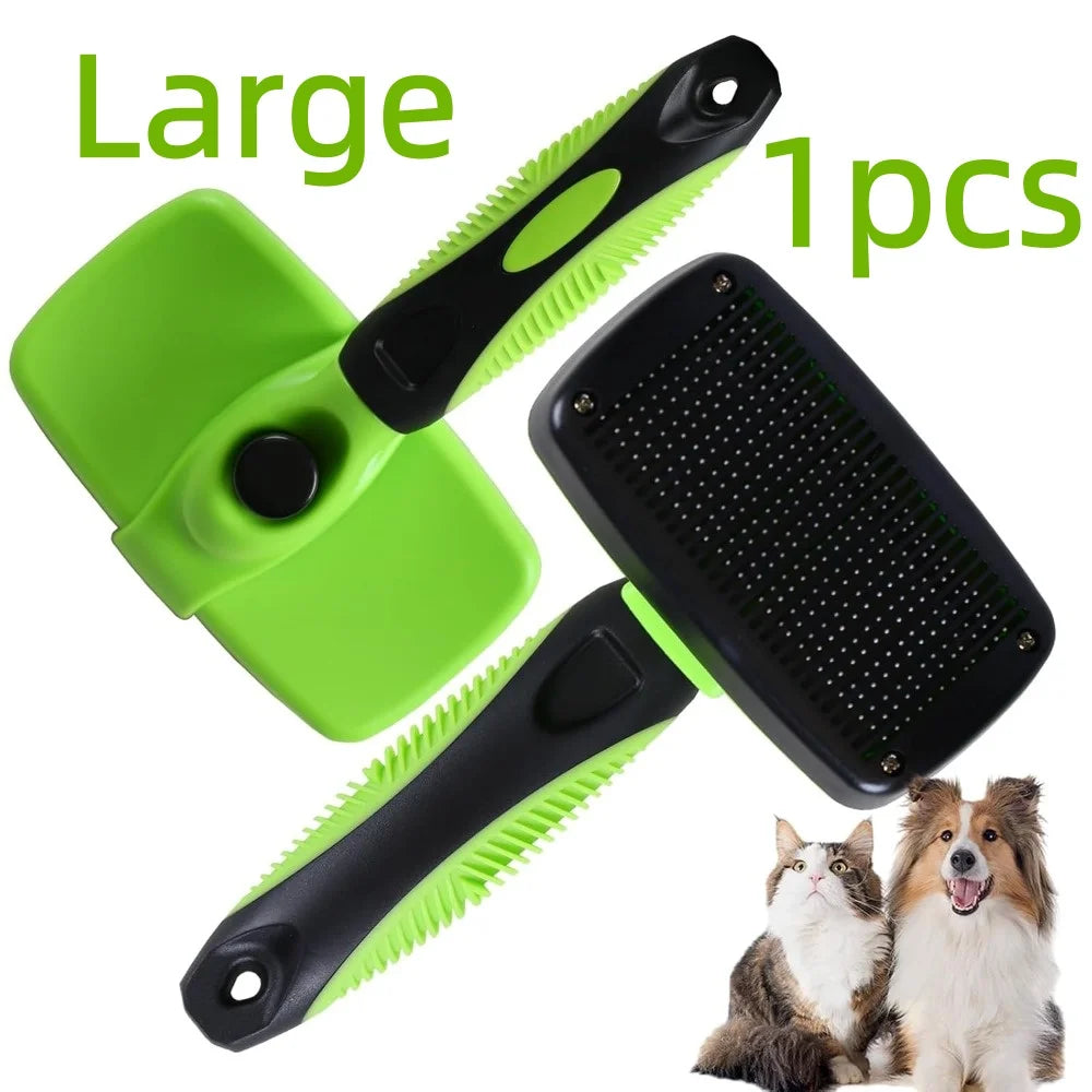 Cat Corner Scratcher with Self-Grooming Bristles and Catnip