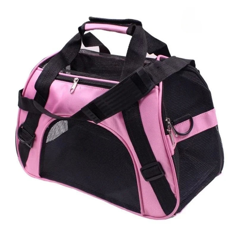 Portable Mesh Pet Carrier Bag for Cats & Small Dogs