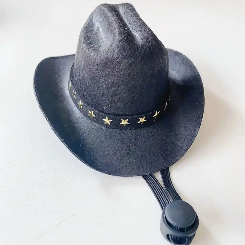 Adjustable Pet Cowboy Hat for Small Dogs and Cats