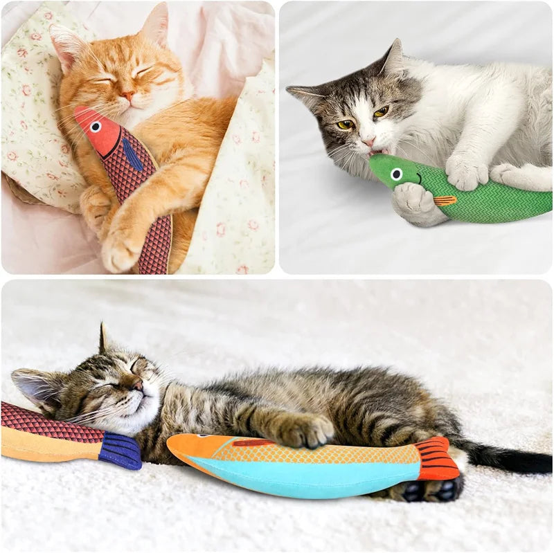 Jouet en Peluche Poisson à la Catnip pour Chats