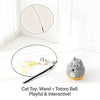 360° Rotating Feather Cat Teaser Wand with Bell