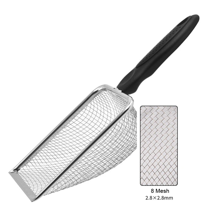 Stainless Steel Mesh Scoop for Reptile Terrariums and Cat Litter