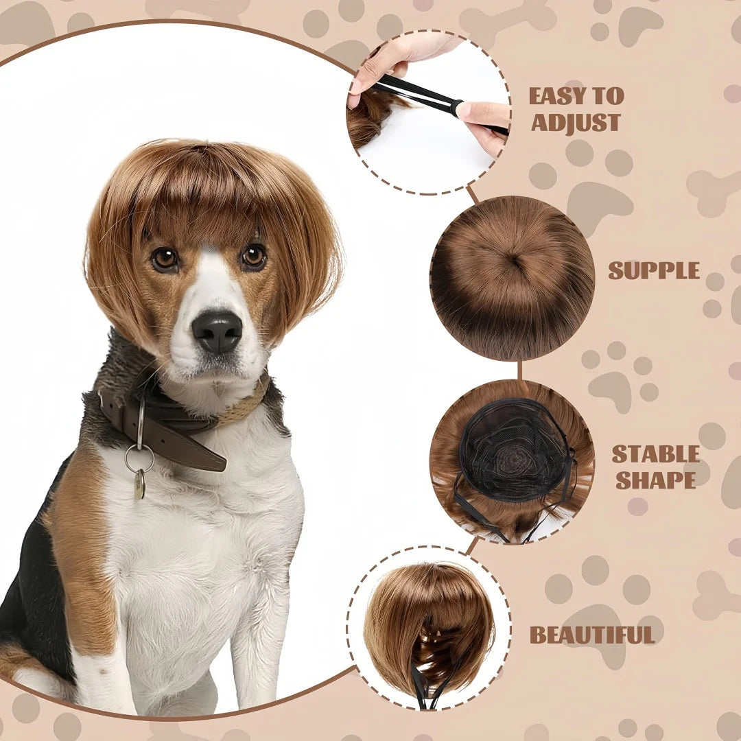Pet Bob Wig – Funny Cat & Dog Costume Accessory