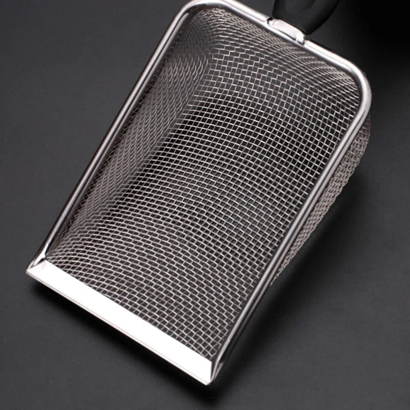 Stainless Steel Mesh Scoop for Reptile Terrariums and Cat Litter