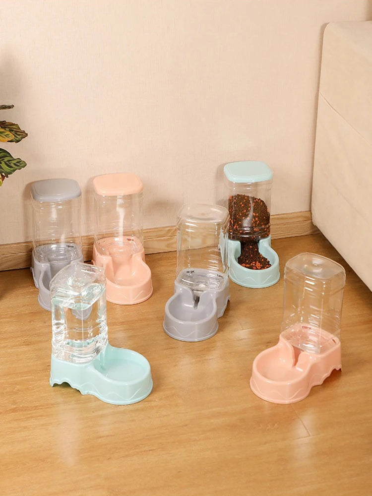 Automatic Pet Feeder with Drinking Bowl Large Capacity 3.8L