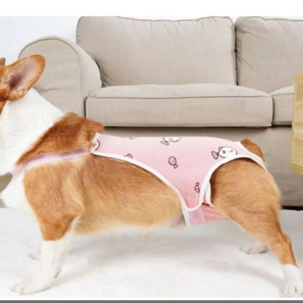 Adjustable Washable Dog Sanitary Pants with Shoulder Straps
