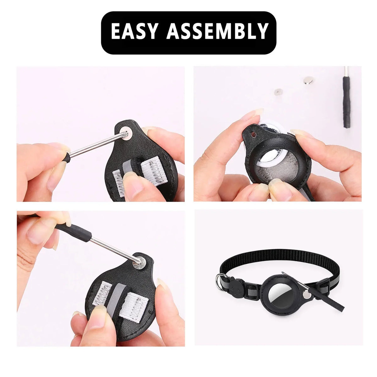 Breakaway Cat Collar with AirTag Holder and Reflective Strips