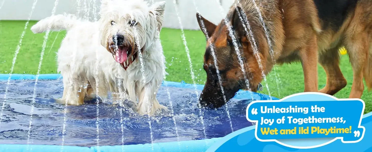 Anti-Slip Dog Splash Pad with Sprinkler for Summer Water Play