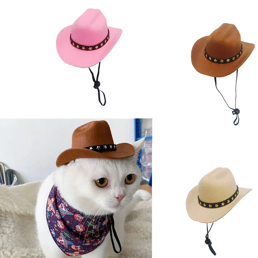Adjustable Western Cowboy Hat for Pets