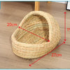 Handwoven Natural Straw Rabbit Grass Mat for Small Pets
