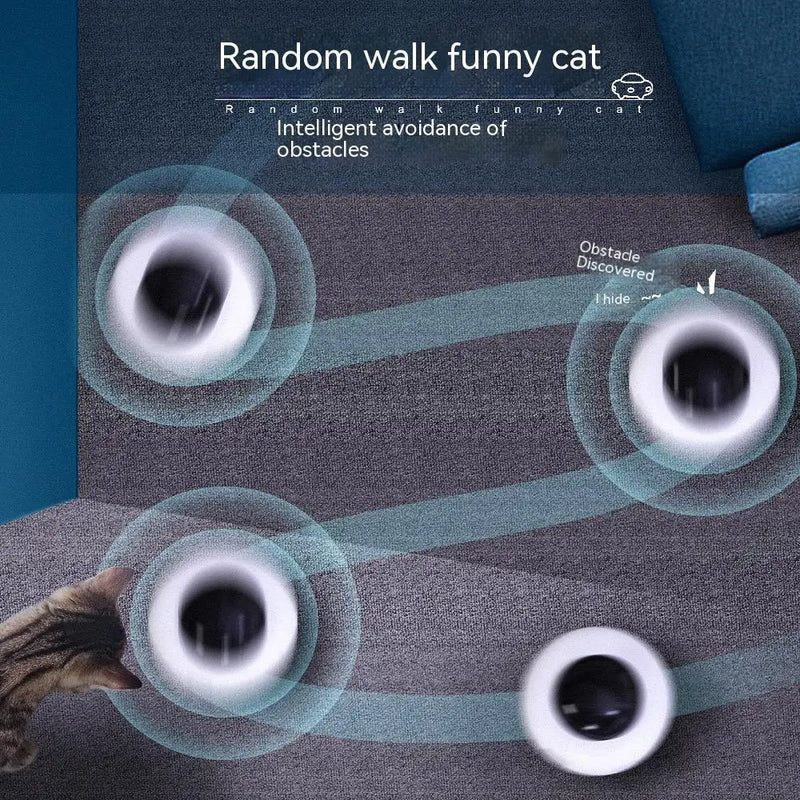 Juguete Interactivo UFO para Gatos con Pluma Reemplazable