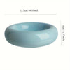 Ceramic Donut Cat Bowl with Anti-Slip Base