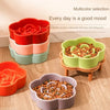 Ceramic Slow Feeder Bowl for Cats and Small Dogs