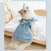 Vestido de Mezclilla para Perro con Anillo para Correa