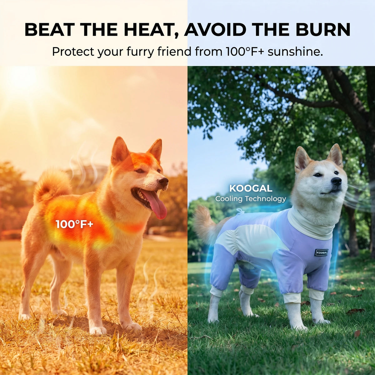 Pet Cooling Full-Body Suit for Summer Heat Relief