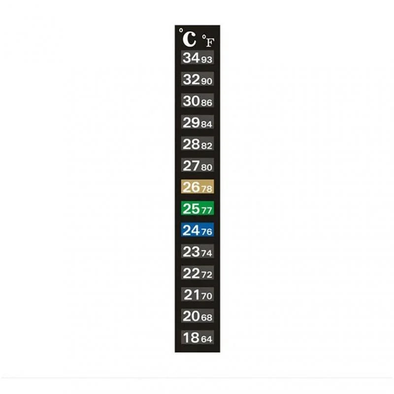Aquarium Thermometer Stick-On Dual Scale, 5 or 10 Pack